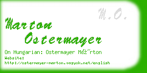 marton ostermayer business card